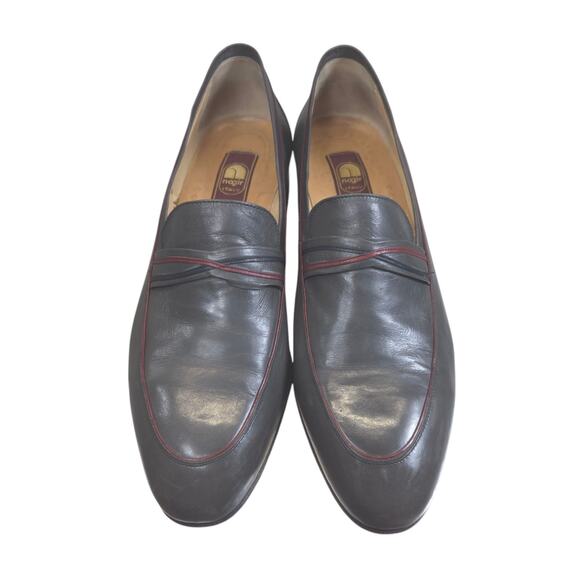 Sophisticated Gray Leather Men\'s Oxfords main image 6